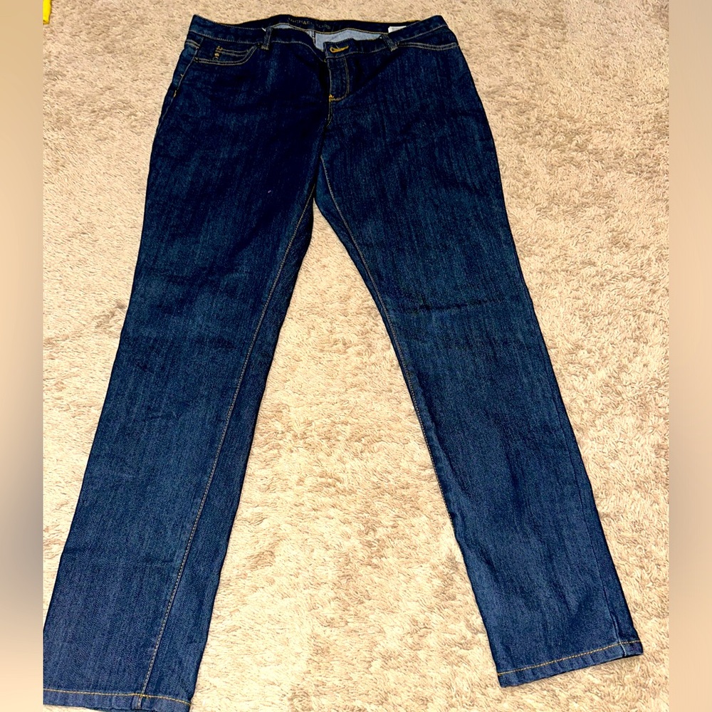 Michael Kors dark denim straight leg jeans